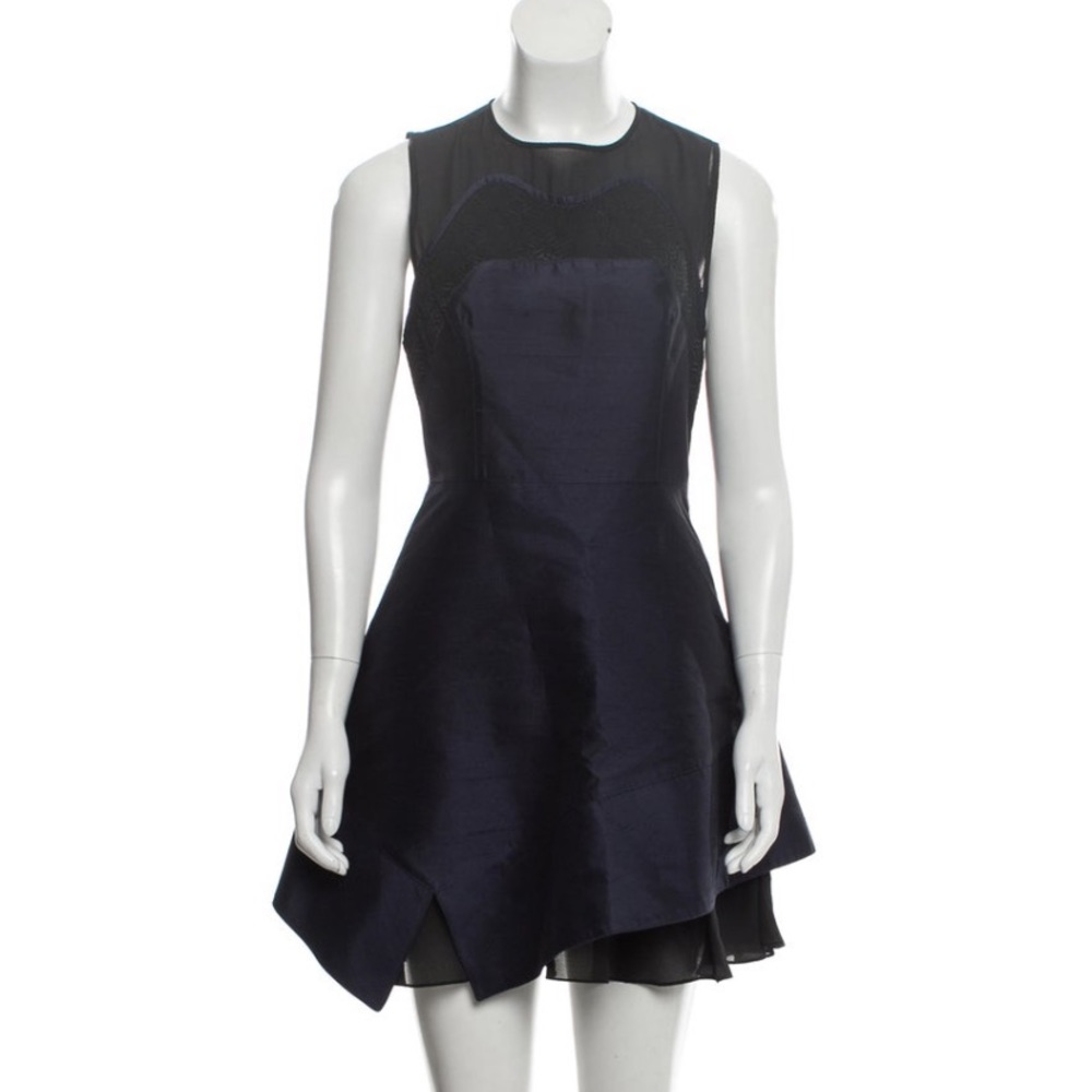 Proenza Schouler navy silk mini dress